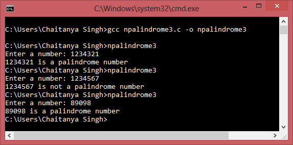 Prime Palindrome C Program