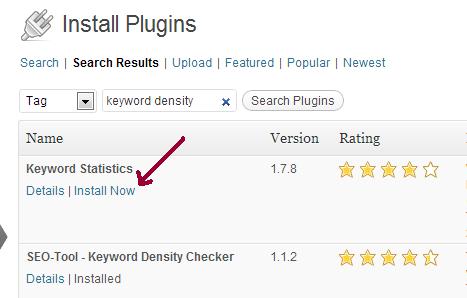 Install wordpress plugin