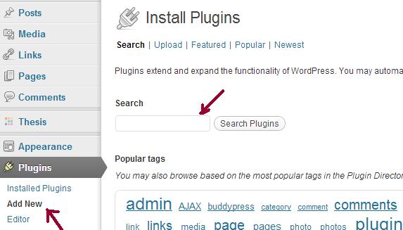 Install WordPress plugins from dashboard