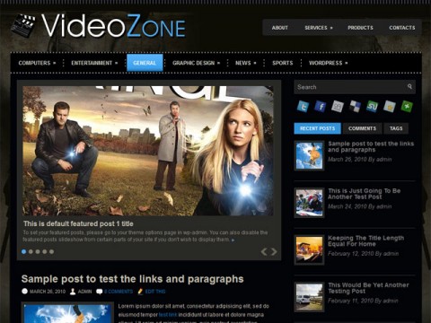 Free Responsive Portfolio WordPress Themes - VideoZone