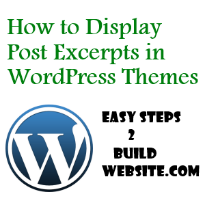 add post excerpts in WordPress