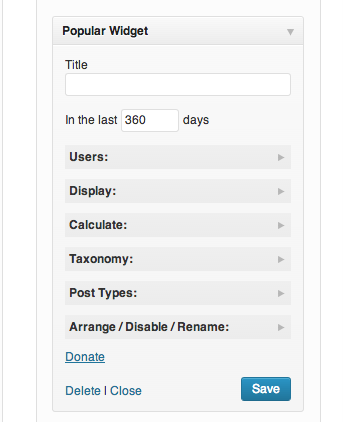Popular-Widget-Settings