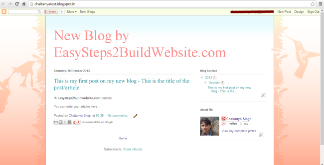 How to Create a free Website on BlogSpot