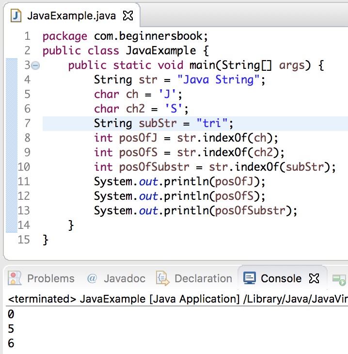 java substring method