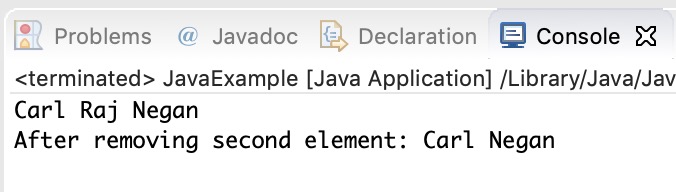 Java LinkedList removing elements