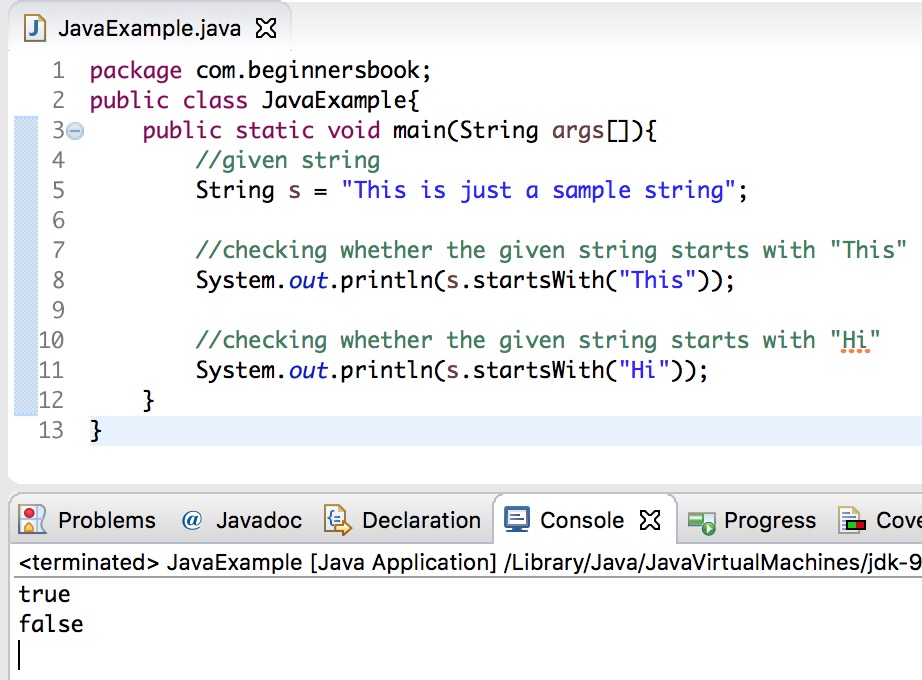 java substring