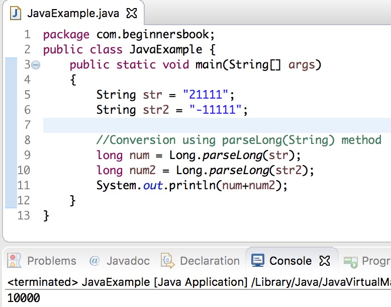 java to convert string to long