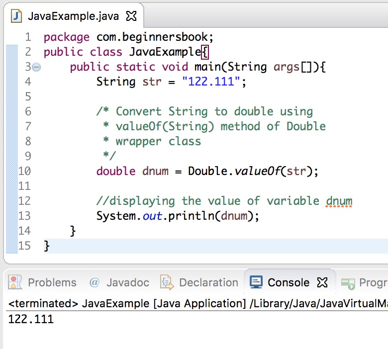 Java Convert String To Double Examples