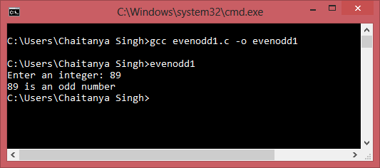 c-program-to-check-if-number-is-odd-or-even