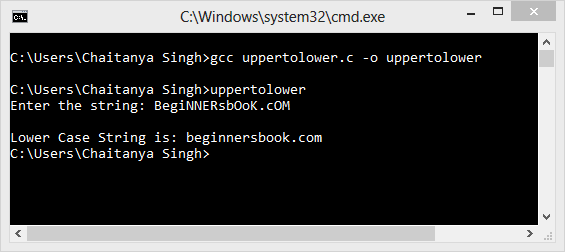 c-program-to-convert-uppercase-string-to-lowercase-string