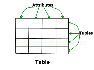 Attributes in dbms