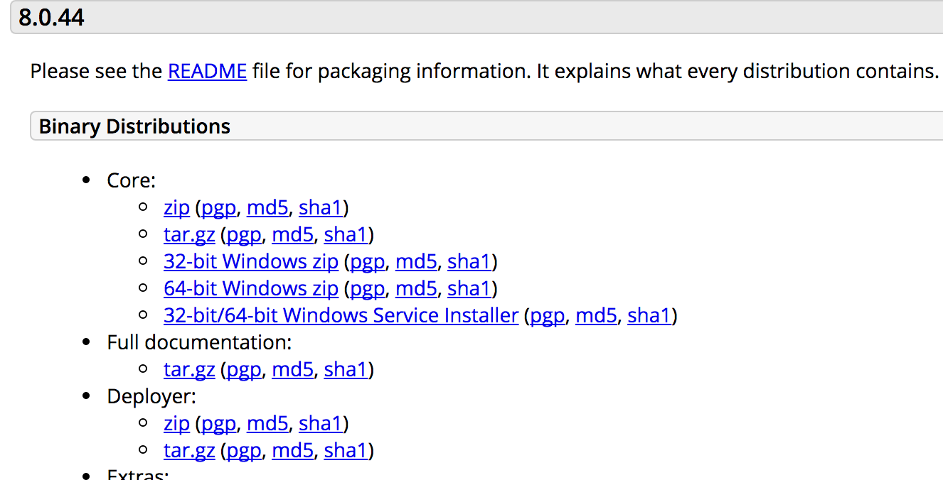 Readme file. Совместимость версии Tomcat. Слой config Tomcat. Java Tomcat 8 Lifecycle listener.