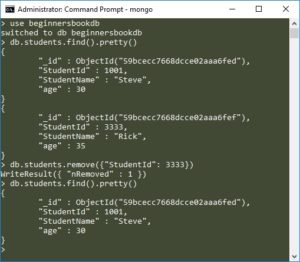 MongoDB Delete Document from a Collection