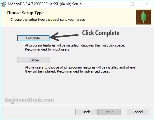 Choose Complete installation