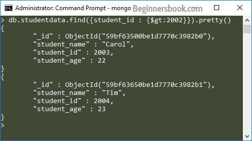 MongoDB limit method in Query