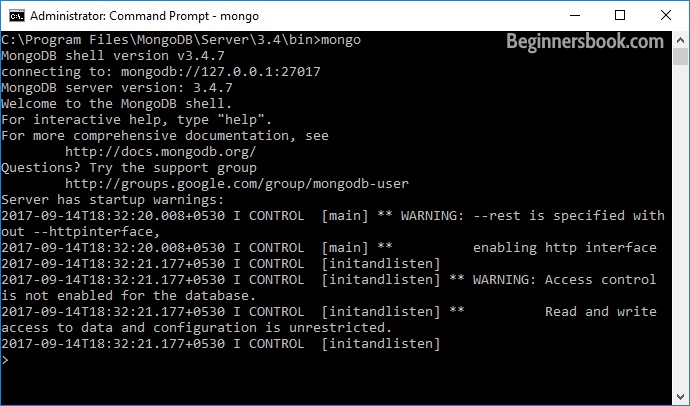 centor how to install mongo shell