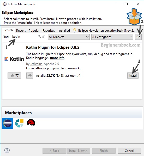 Install Kotlin Plugin Eclipse IDE