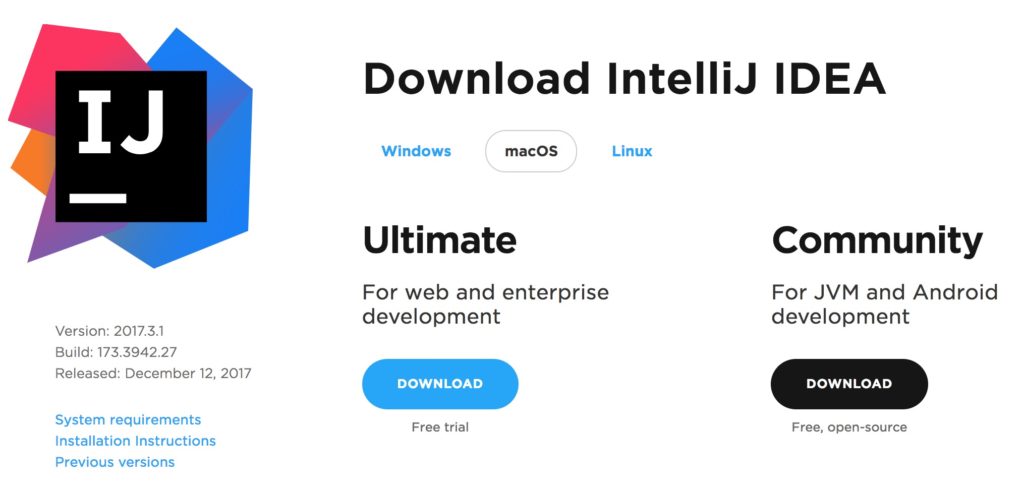 download IntelliJ IDEA IDE