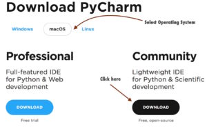requirement for pycharm community installation