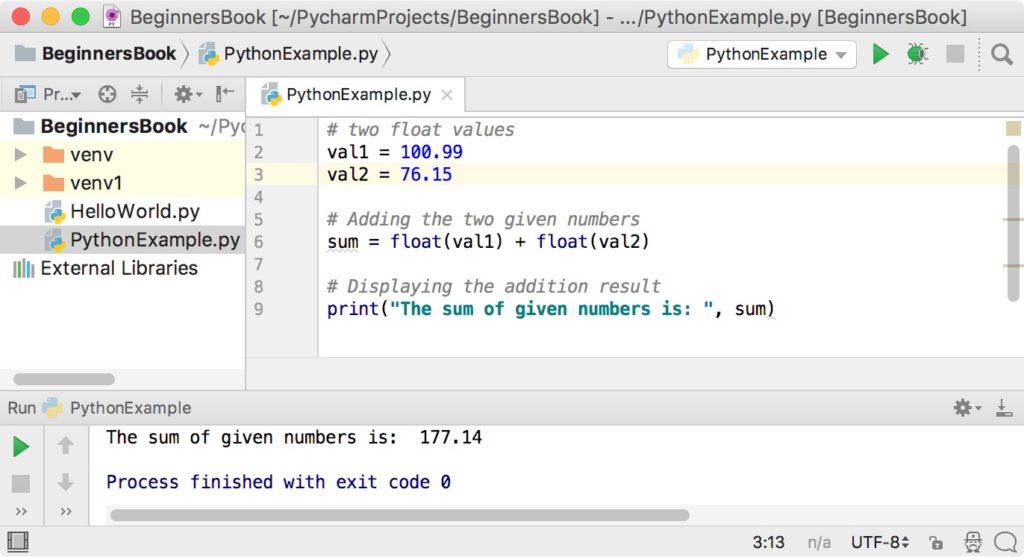 Python Adding Two numbers