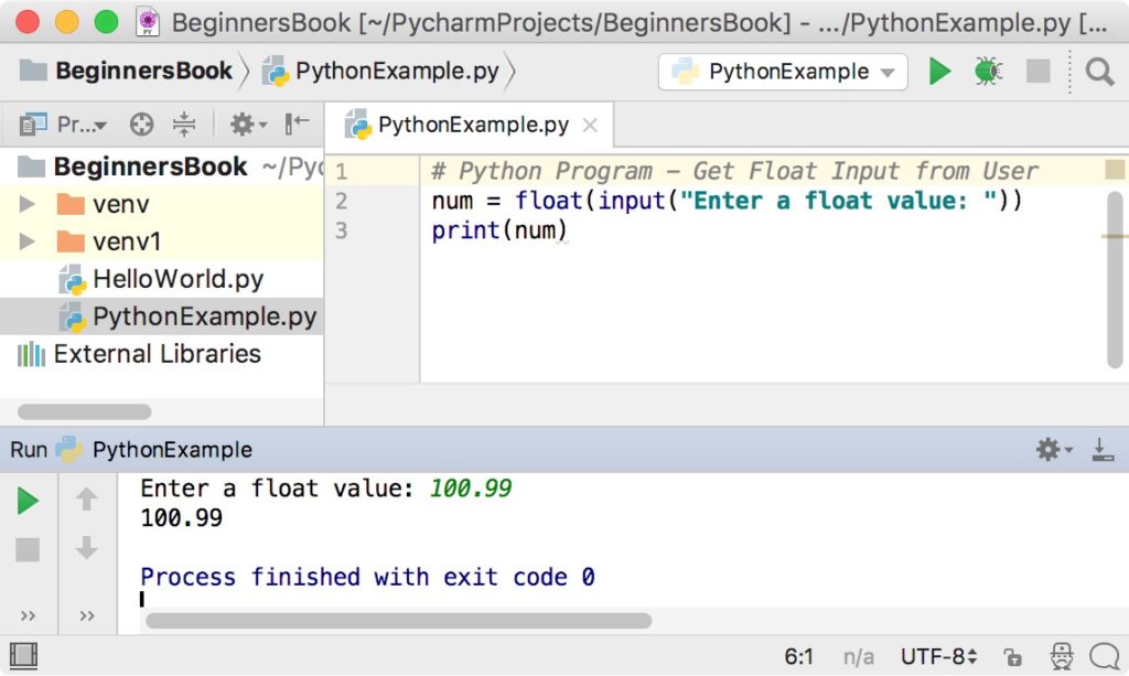 Python Float Value Input