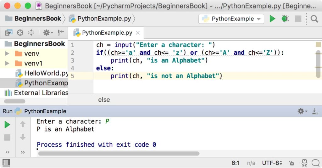 Python Program to check Alphabet