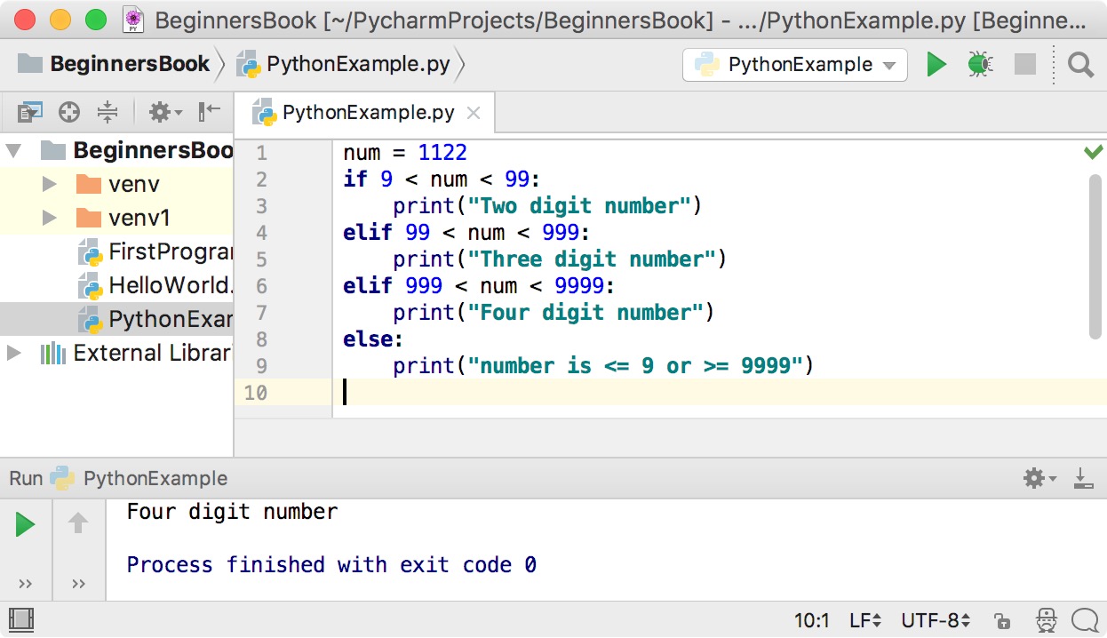Python If elif else statement example
