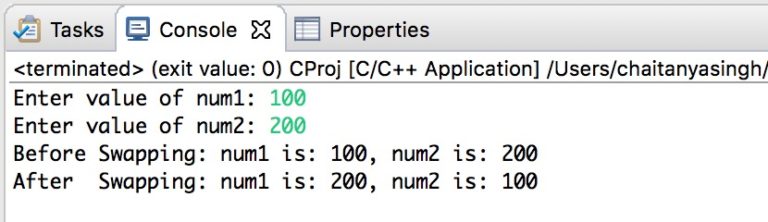 c-program-to-swap-two-numbers-using-pointers