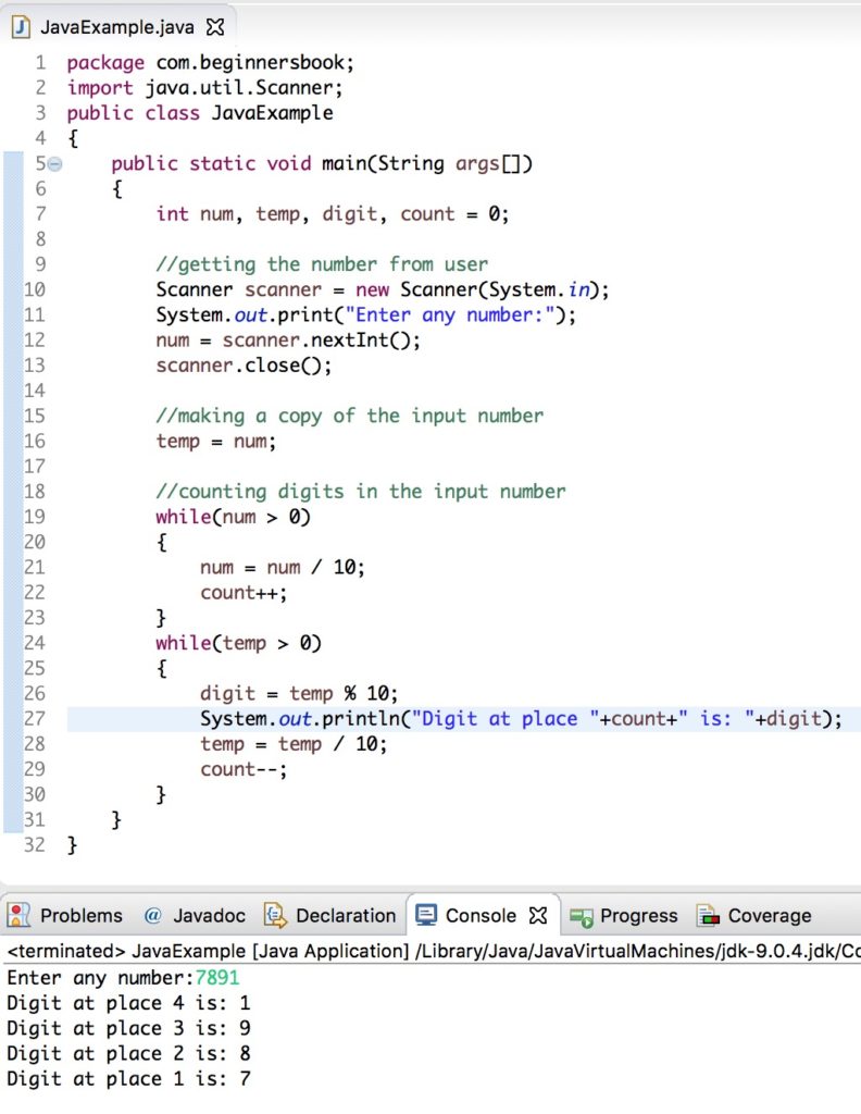 java-program-to-break-integer-into-digits