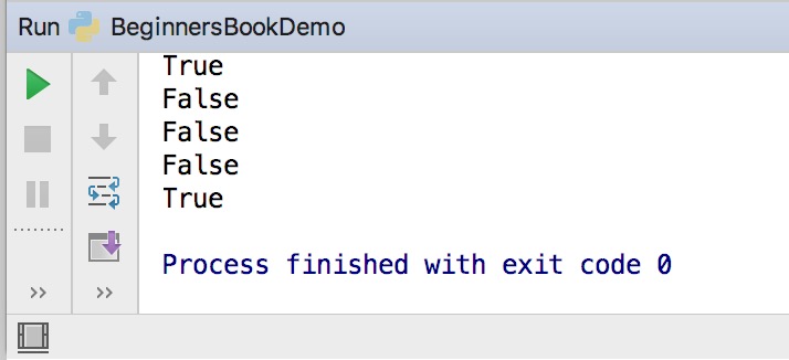 Python all() function with lists