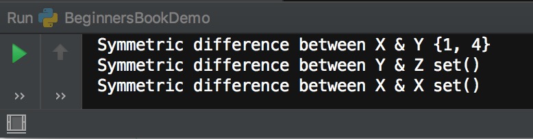 Python symmetric_difference() method example