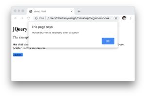 jQuery mouseup() Method