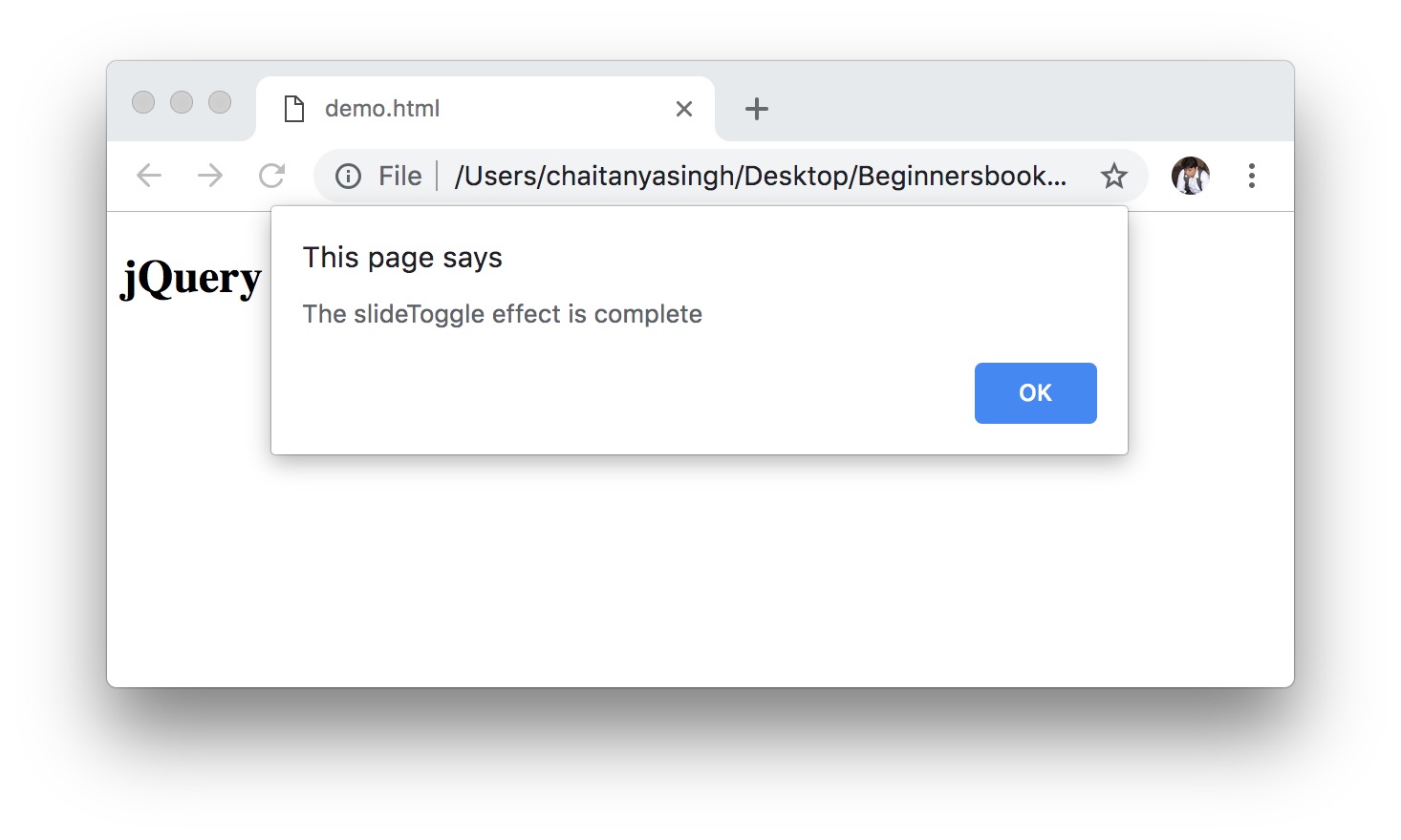 jQuery slideToggle()