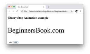 jQuery Effects – Stop Animations