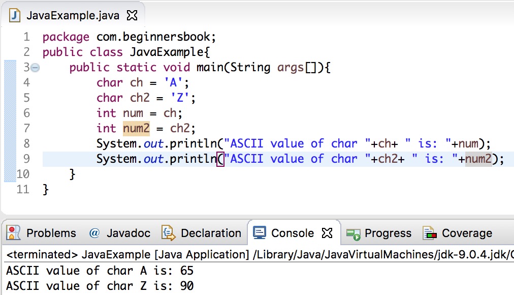 convert string to char