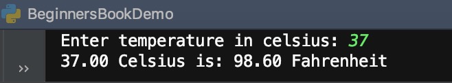 Program to Convert Celsius To Fahrenheit