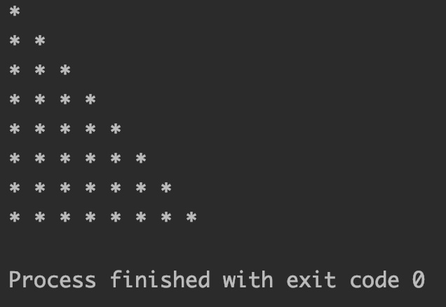 Print Right Triangle Star Pattern in Java