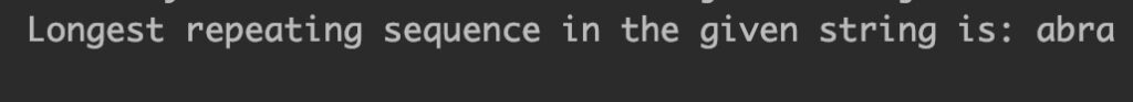 java-program-to-find-the-longest-repeating-sequence-in-a-string