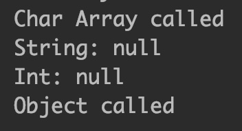 Fixing null value error in method overloading