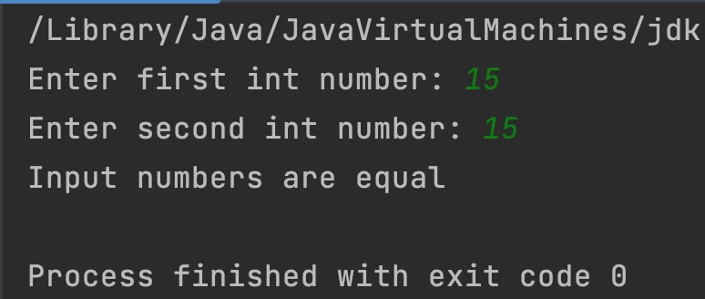 Comparing user entered numbers using compare() method