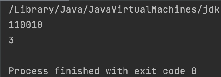 Java Integer bitCount Example Output1