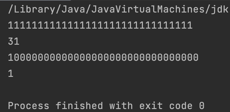 Java Integer bitCount Example Output3