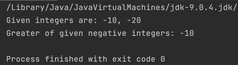 Java Integer max() Output2