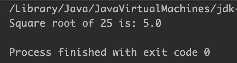 Java Math.sqrt() Example Output_1