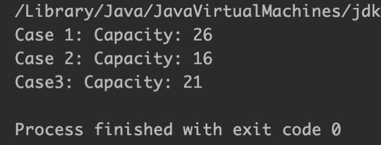Java StringBuffer capacity()