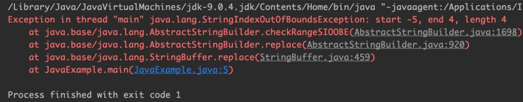 Java StringBuffer replace() Example Output_4