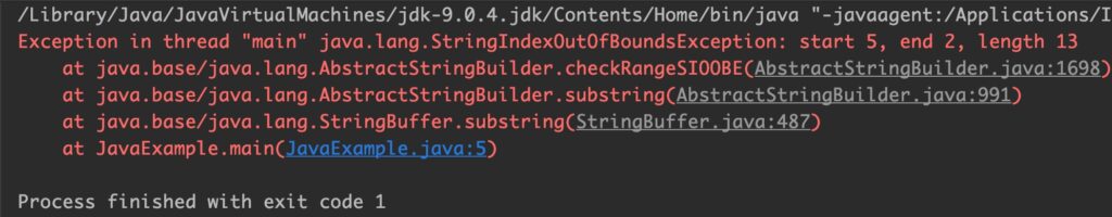 Java StringBuffer substring() Output_3