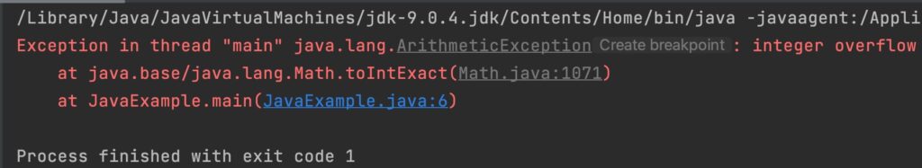 Java Math.toIntExact() Example Output_2