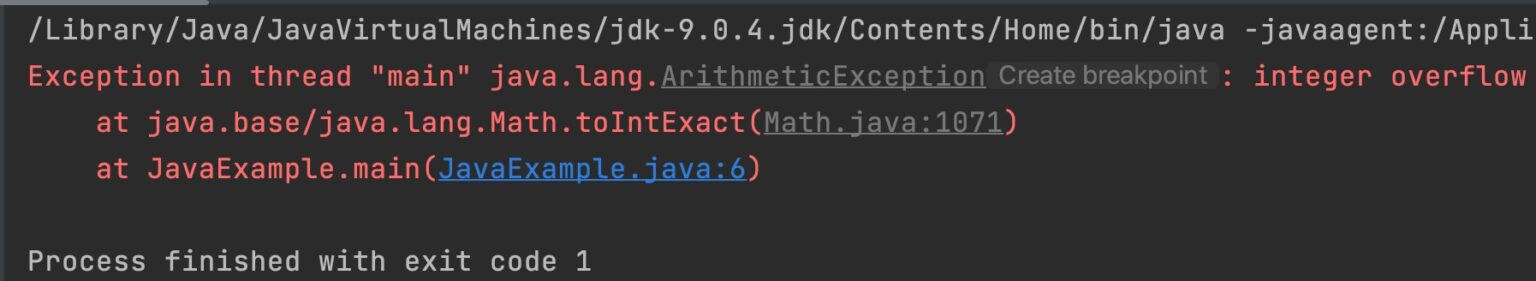 Java Math.toIntExact() Method