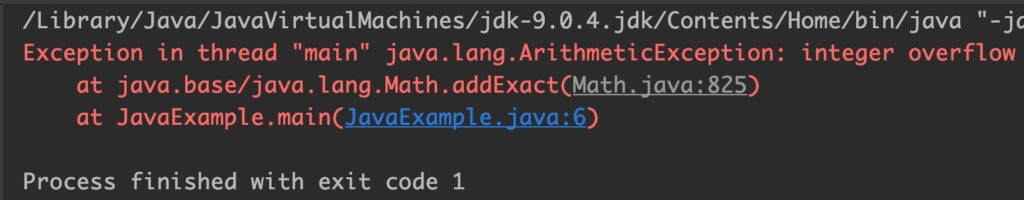 Java Math.addExact() Example Output_3